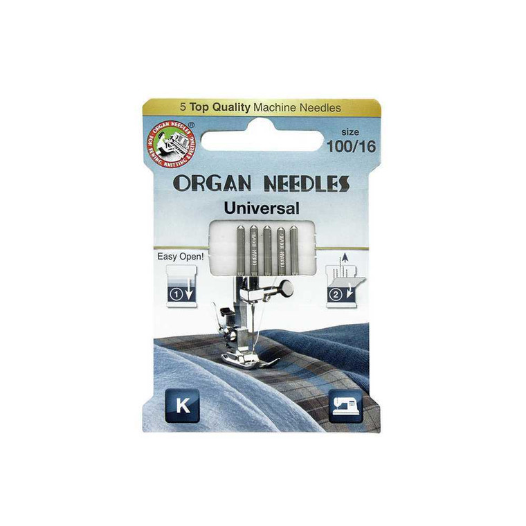 Organ ECO Needles Universal Size 100/16 - 5 Needles Per Pack