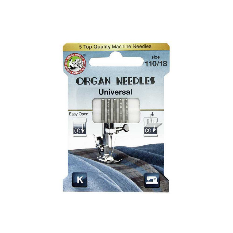 Organ ECO Needles Universal Size 110/18 - 5 Needles Per Pack