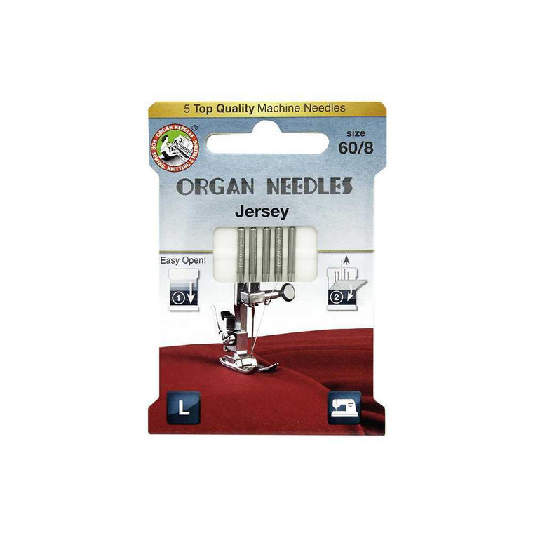 Organ ECO Needles Jersey Size 60/8 - 5 Needles Per Pack