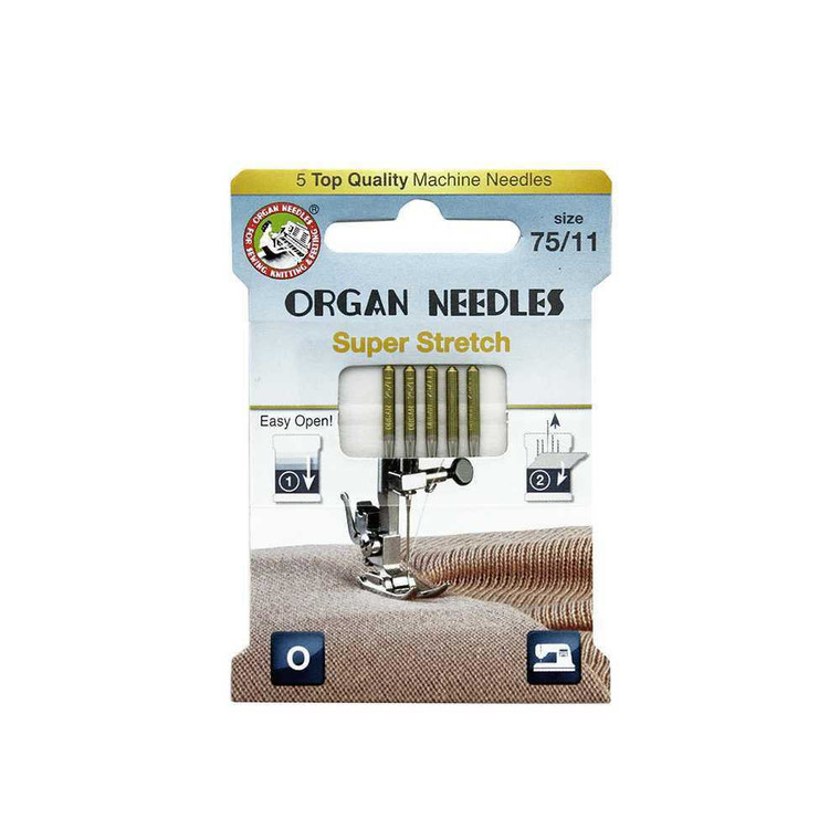 Organ ECO Needles Super Stretch Size 75/11 - 5 Needles Per Pack