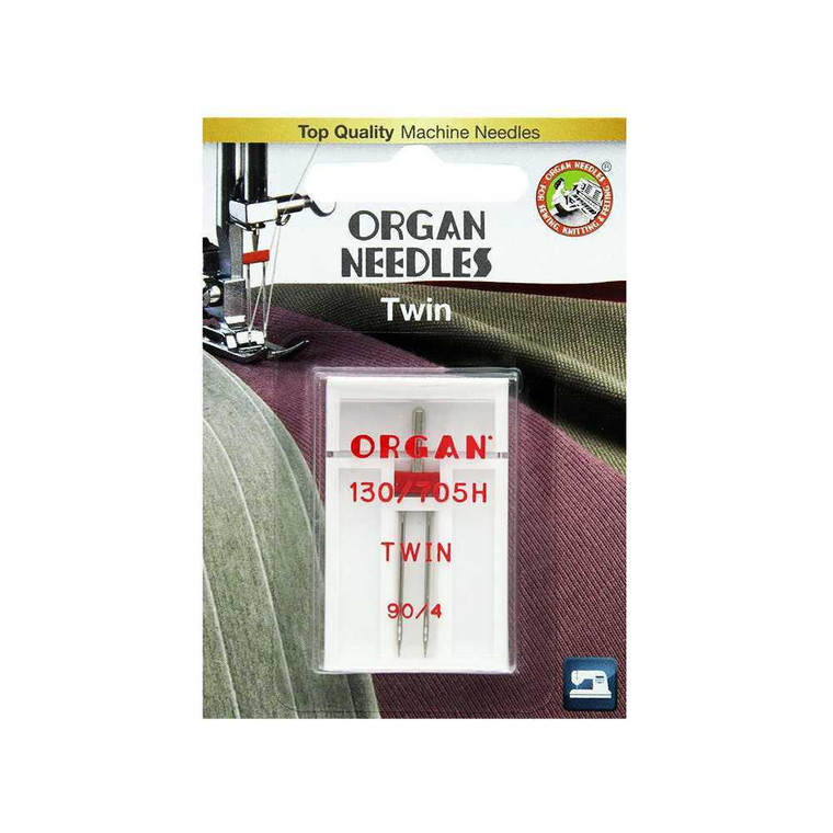 Organ ECO Needles Twin Size 90/14 - 4mm - 1 Needle Per Pack