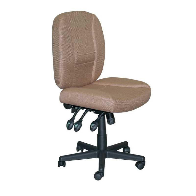 Horn of America 17090 Deluxe 6 Way Adjustable Chair in Tan with Black Base - 400 Lb Weight Limit