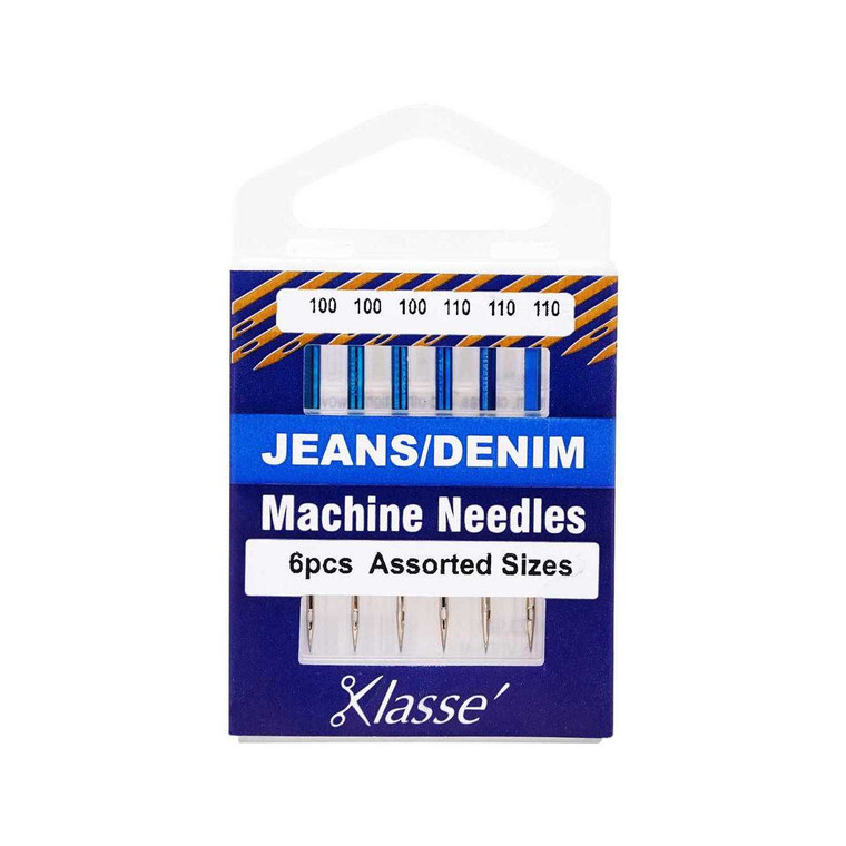 Klasse Jeans Needle Assortment 110/18 100/16 Pack of 6 Needles