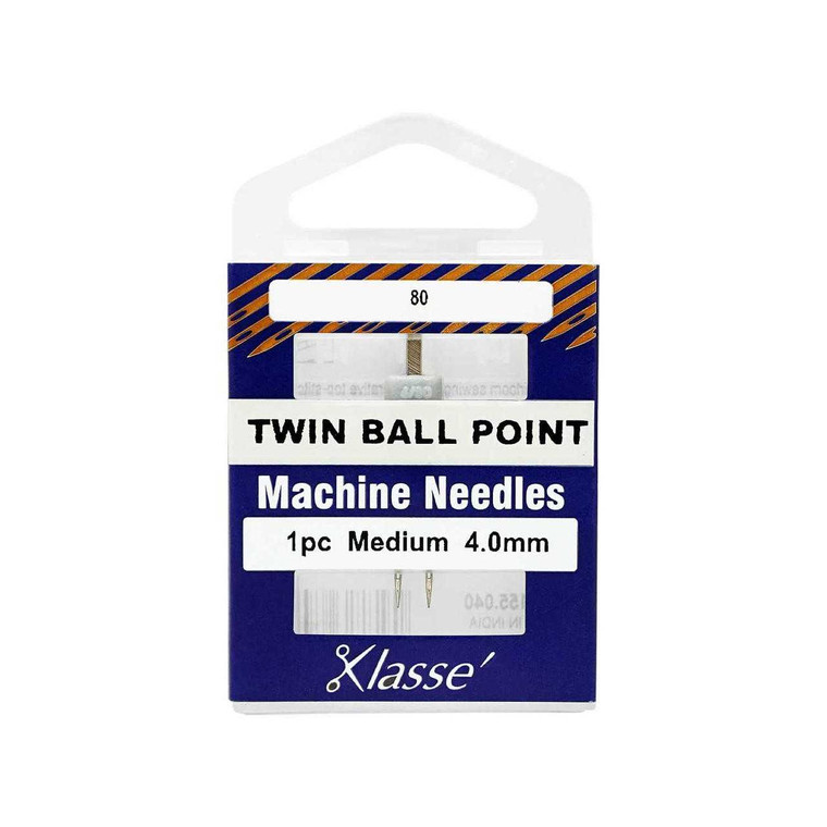 Klasse Twin Ballpoint Needle 4.0mm 80/12