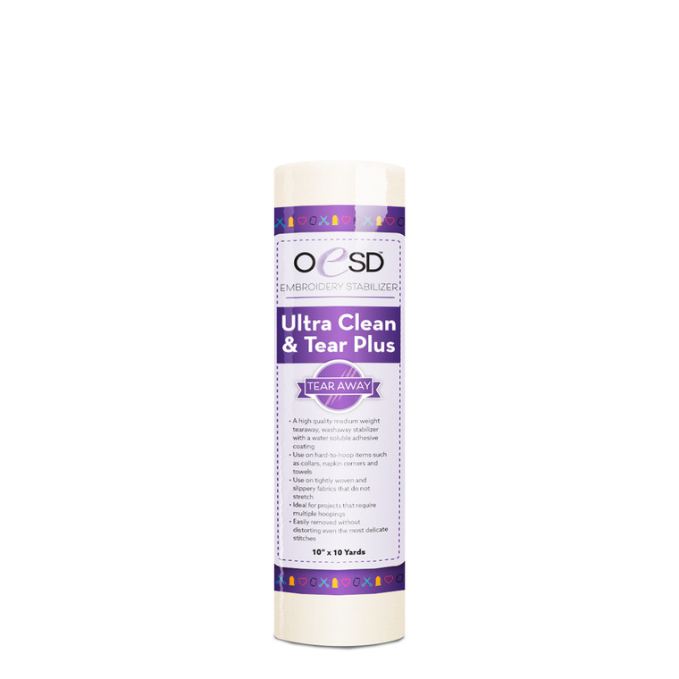 OESD Ultra Clean and Tear Plus Stabilizer - 10" x 10yd - White