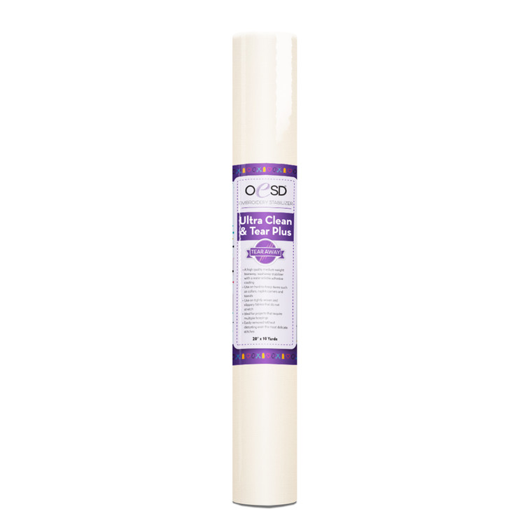 OESD Ultra Clean and Tear Plus Stabilizer - 20" x 10yd - White
