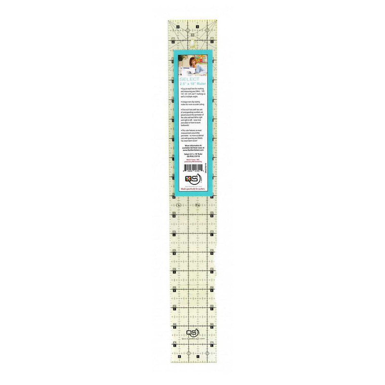 Quilters Select Non-Slip Ruler 2.5in x 18in