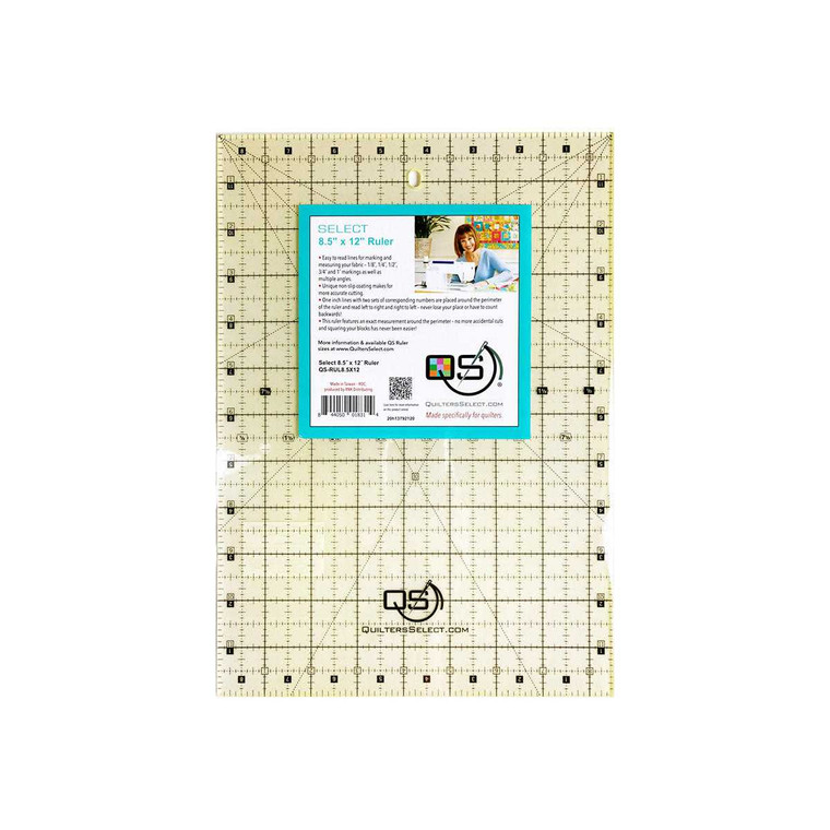Quilters Select Non-Slip Ruler 8.5in x 12in