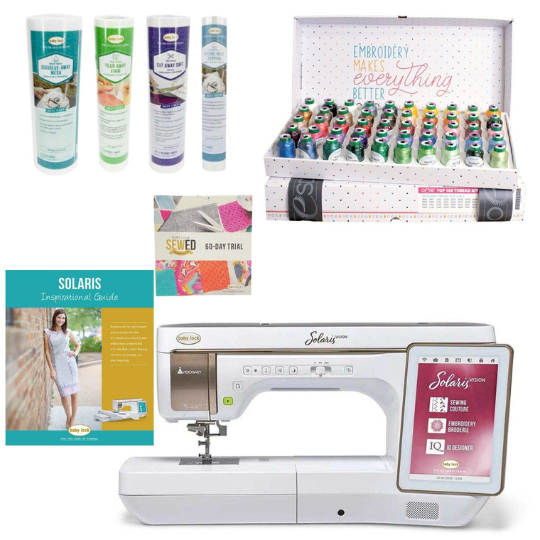Baby Lock Solaris Vision Sewing Embroidery & Quilting Machine with Premier Package