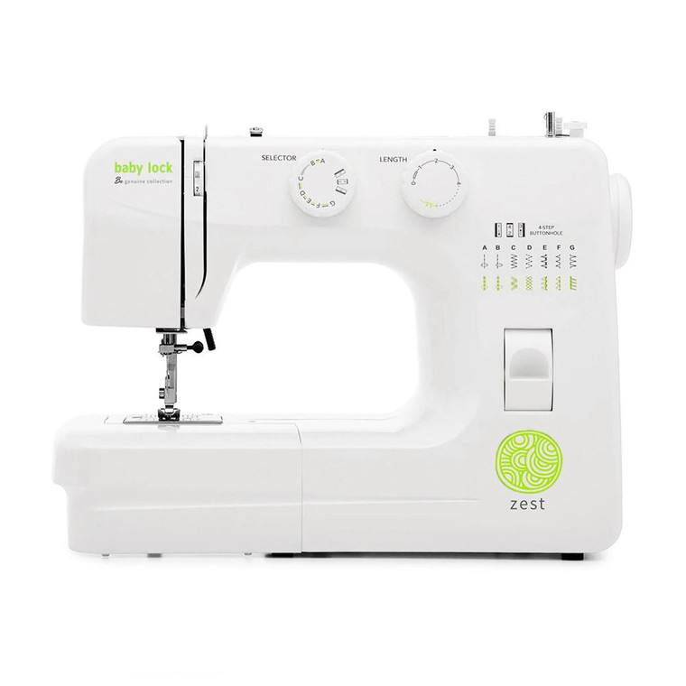 Baby Lock Zest Lightweight Sewing Machine front view