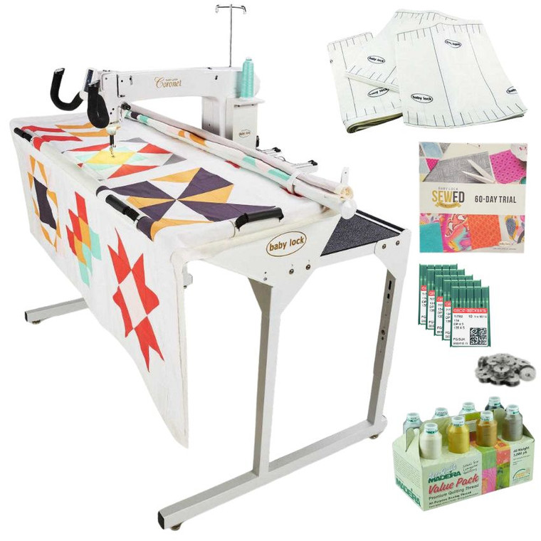 Baby Lock Coronet 16" Mid Arm Quilter with 5 Foot Frame with Premier Package