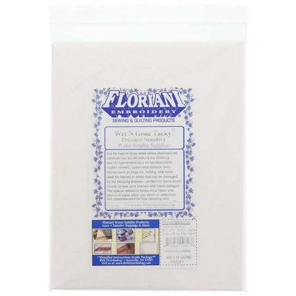 Floriani Wet N Gone Tacky 20 Printable Sheets 8.5" x 11"