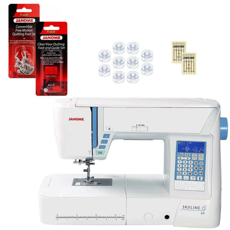 Janome Skyline S5 Computerized Sewing Machine with Premier Package
