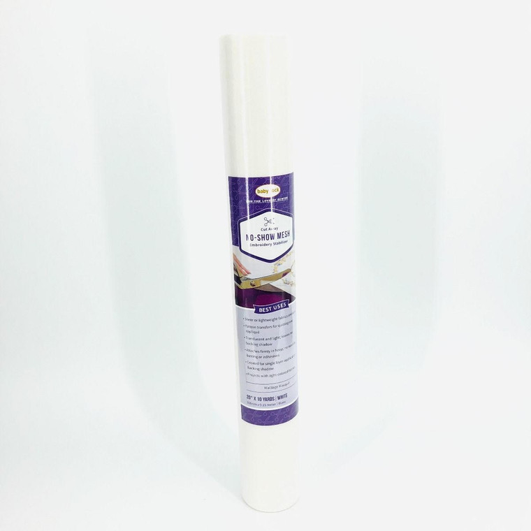 Baby Lock No Show Mesh 20"x10yd 1.5oz Medium White Stabilizer