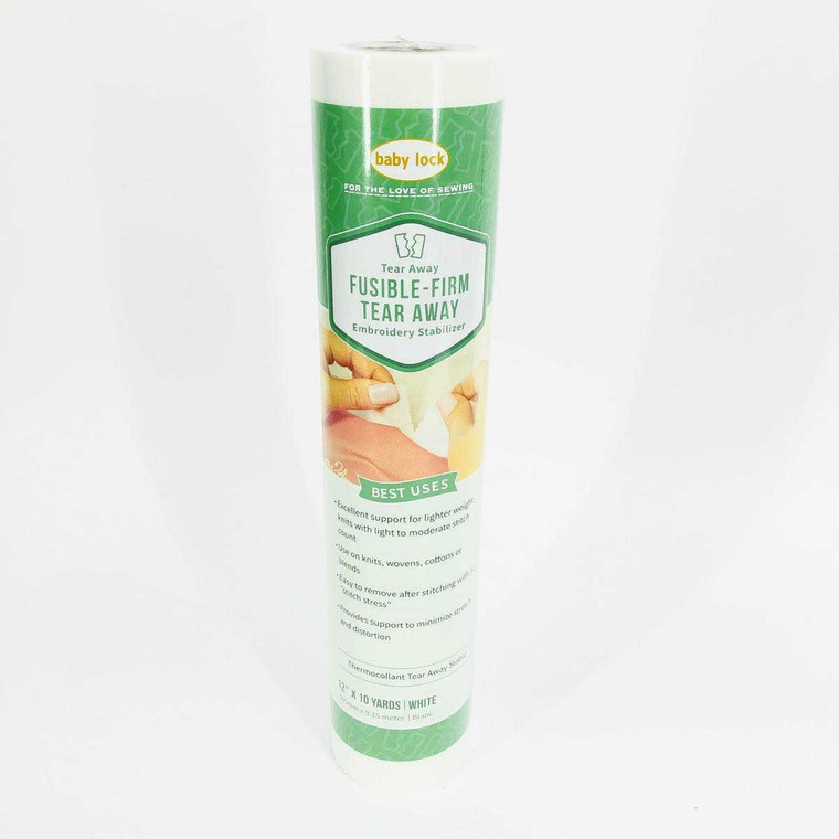 Baby Lock BLT105 12" x 10yd Fusible Tear Away Firm Stabilizer