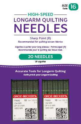 Handi Quilter High Speed Longarm Needles 16/100-MR Sharp Pkg of 20