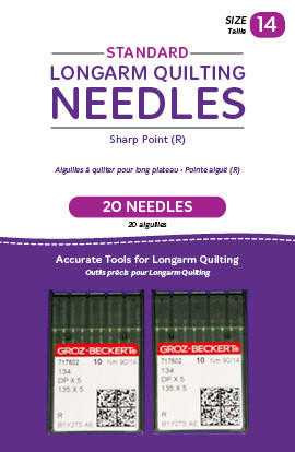 Handi Quilter Standard Longarm Needles 14/90-R Sharp Pkg of 20