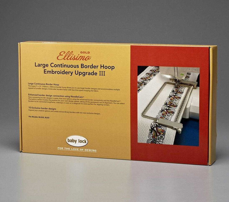 Baby Lock Continuous Border Hoop Upgrade III For Ellisimo, Ellisimo Gold