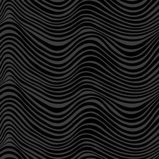 Andover Fabric - Stealth - Waves - Coal