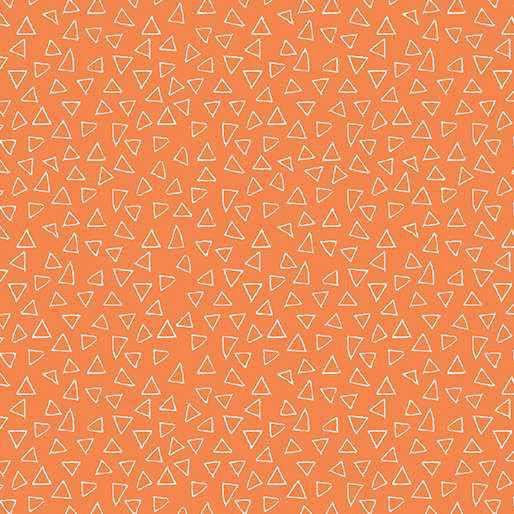Benartex Fabric - Floating Triangles Orange