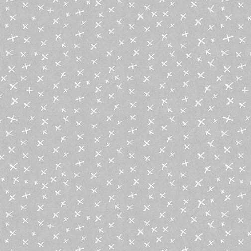 Benartex Fabric - Criss Cross Medium Grey