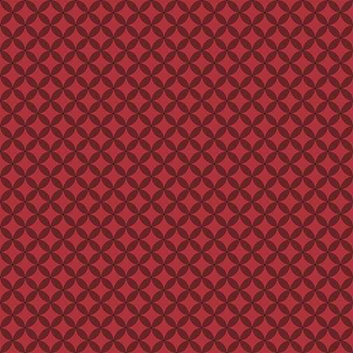 Benartex Fabric - Circle Crescents Dark Red