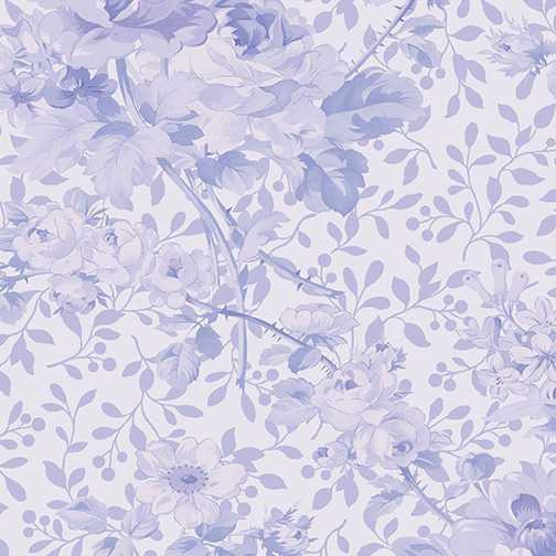 Benartex Fabric - Rose Garden Lavender