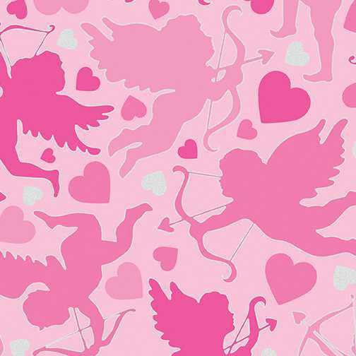 Benartex Fabric - Cupid's Love Pink