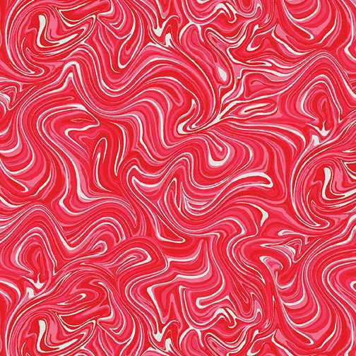 Benartex Fabric - Shimmery Marble Red