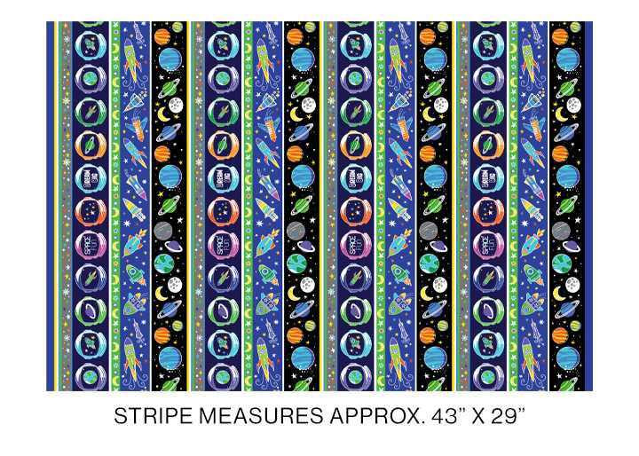 Benartex Fabric - Lift Off Stripe Multi