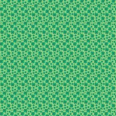 Kanvas Studio Fabric - Kelly Green Mini Clovers