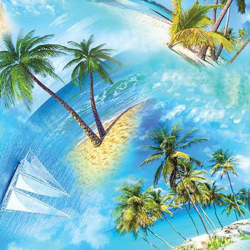 Benartex Fabric - Island Breeze Sky Blue