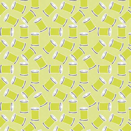Benartex Fabric - Stitch with Love Light Lime