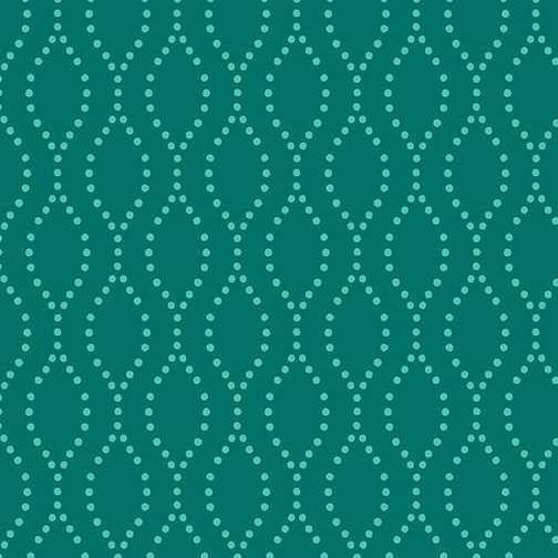 Benartex Fabric - Ogee Dot Teal