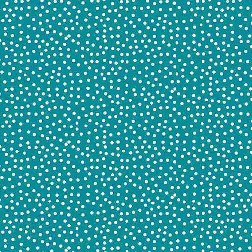 Benartex Fabric - Love Dots Dark Turquoise