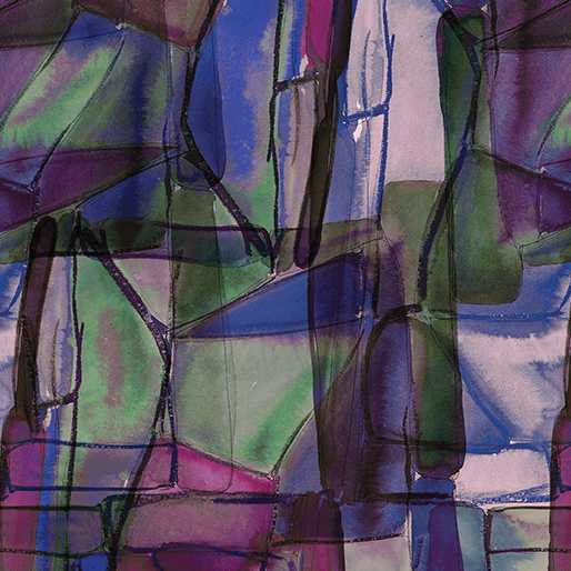 Benartex Fabric - Painted Prism Blue/Multi