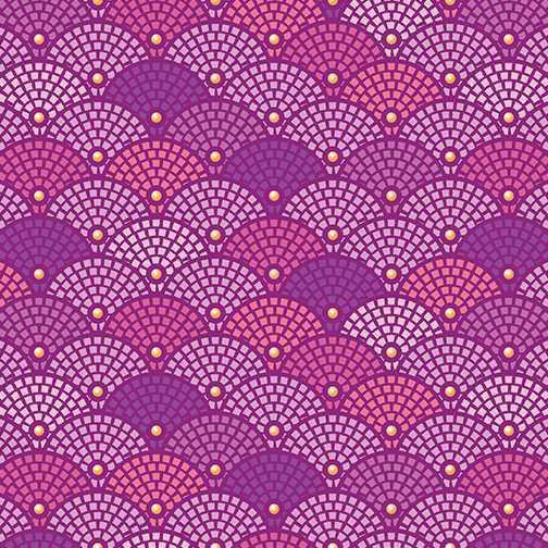 Benartex Fabric - Stepping Stones Plum