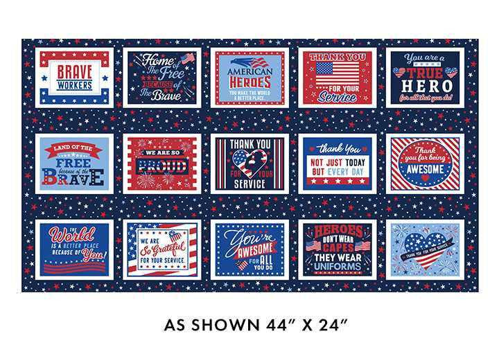 Benartex Fabric - True Hero Boxes Navy