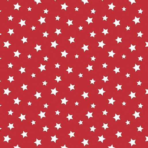 Benartex Fabric - Patriotic Stars Red