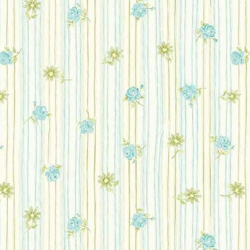 Benartex Fabric - Ripple Rose Blue