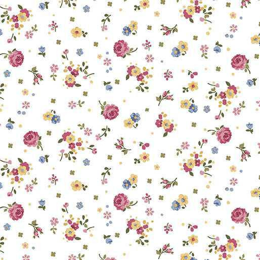 Benartex Fabric - Gail White/Multi