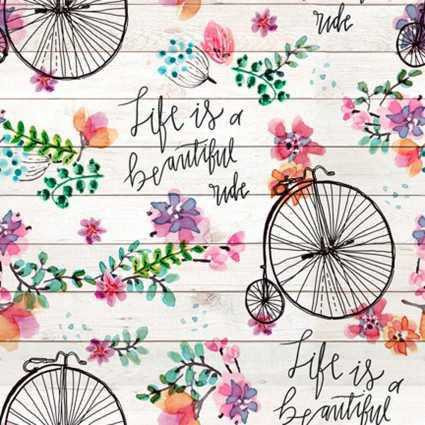 David Textiles Fabric - Beautiful Ride Cream Multi