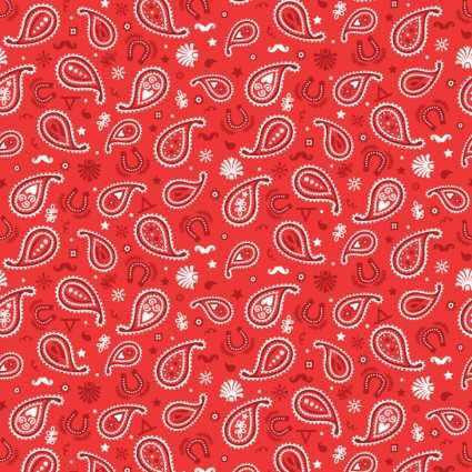 Freckle + Lollie Fabric - Howdy Pard'Ner - Red Bandana