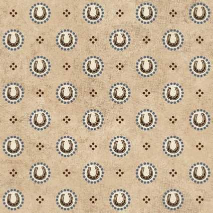 Maywood Studio Fabric - Hold 'em or Fold 'em Horseshoes