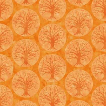 Maywood Studio Fabric - Spooky Hallow - Crooked Trees Orange