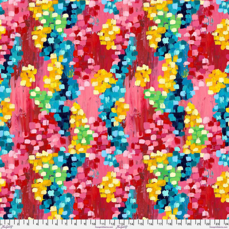 Free Spirit Fabric - Bliss - Raspberry || Garden Delight