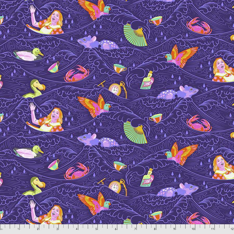 Free Spirit Fabric - Curiouser - Sea of Tears - Daydream