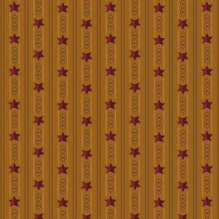 Henry Glass Fabric - Gold Ticking Star Stripe
