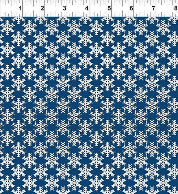 In The Beginning Fabric - Winter Blooms - Snowflake Grid