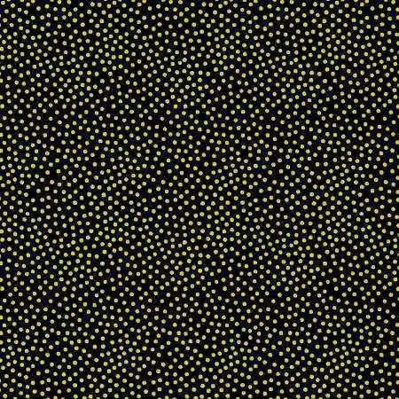 Michael Miller Fabric - Garden Pindot Metallic - Black